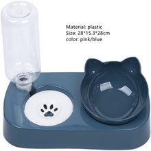 Load image into Gallery viewer, Double Pet Bowls Dog Food Water Feeder PP Pet Drinking Dish Feeder Cat Puppy Feeding Supplies Small Dog Accessories