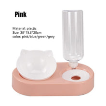 Load image into Gallery viewer, Double Pet Bowls Dog Food Water Feeder PP Pet Drinking Dish Feeder Cat Puppy Feeding Supplies Small Dog Accessories
