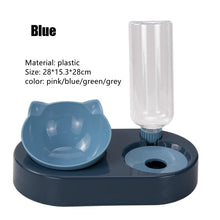 Load image into Gallery viewer, Double Pet Bowls Dog Food Water Feeder PP Pet Drinking Dish Feeder Cat Puppy Feeding Supplies Small Dog Accessories