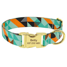 Load image into Gallery viewer, Fashion Custom Dog Collar Nylon Print Personalized Pet Collar Puppy Dog ID Collars Free Engraved ID for Small Medium Large Dogs
