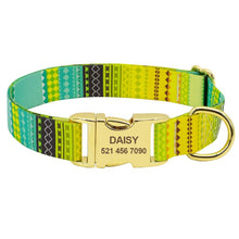 Load image into Gallery viewer, Fashion Custom Dog Collar Nylon Print Personalized Pet Collar Puppy Dog ID Collars Free Engraved ID for Small Medium Large Dogs
