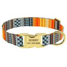 Load image into Gallery viewer, Fashion Custom Dog Collar Nylon Print Personalized Pet Collar Puppy Dog ID Collars Free Engraved ID for Small Medium Large Dogs
