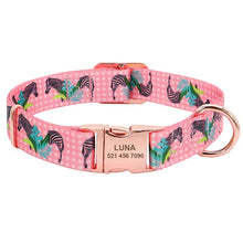 Load image into Gallery viewer, Fashion Custom Dog Collar Nylon Print Personalized Pet Collar Puppy Dog ID Collars Free Engraved ID for Small Medium Large Dogs

