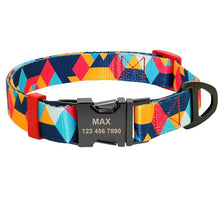 Load image into Gallery viewer, Fashion Custom Dog Collar Nylon Print Personalized Pet Collar Puppy Dog ID Collars Free Engraved ID for Small Medium Large Dogs
