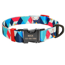 Load image into Gallery viewer, Fashion Custom Dog Collar Nylon Print Personalized Pet Collar Puppy Dog ID Collars Free Engraved ID for Small Medium Large Dogs
