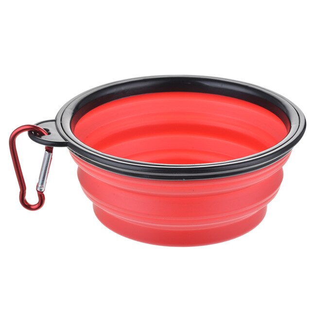Dog Bowl Foldable Eco Firendly Silicone Pet Cat Dog Food Water Feeder Travel Portable Feeding Bowls Puppy Doggy Food Container