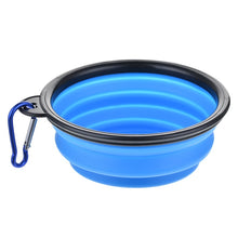 Load image into Gallery viewer, Dog Bowl Foldable Eco Firendly Silicone Pet Cat Dog Food Water Feeder Travel Portable Feeding Bowls Puppy Doggy Food Container
