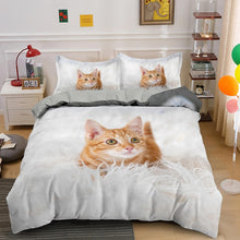 Load image into Gallery viewer, Lovely Pet Cat Bedding Set Animal Printed  Covers Single Double King Queen Size Duvet Cover Sets  Linen clothes
