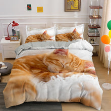 Load image into Gallery viewer, Lovely Pet Cat Bedding Set Animal Printed  Covers Single Double King Queen Size Duvet Cover Sets  Linen clothes
