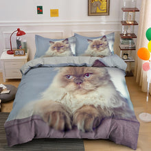 Load image into Gallery viewer, Lovely Pet Cat Bedding Set Animal Printed  Covers Single Double King Queen Size Duvet Cover Sets  Linen clothes
