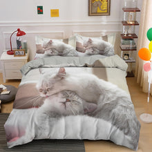 Load image into Gallery viewer, Lovely Pet Cat Bedding Set Animal Printed  Covers Single Double King Queen Size Duvet Cover Sets  Linen clothes
