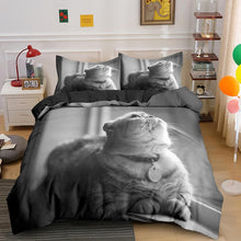 Load image into Gallery viewer, Lovely Pet Cat Bedding Set Animal Printed  Covers Single Double King Queen Size Duvet Cover Sets  Linen clothes

