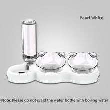 Load image into Gallery viewer, Pet Cat Bowl Automatic Feeder 3-in-1 Dog Cat Food Bowl With Water Fountain Double Bowl Drinking Raised Stand Dish Bowls For Cats
