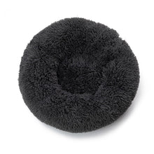 Load image into Gallery viewer, Pure color round plush dog bed cat litter soft and fluffy winter thick warm pad pet bedding supplies medium and large dogs
