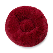 Load image into Gallery viewer, Pure color round plush dog bed cat litter soft and fluffy winter thick warm pad pet bedding supplies medium and large dogs
