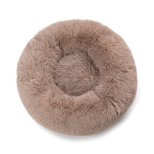 Load image into Gallery viewer, Pure color round plush dog bed cat litter soft and fluffy winter thick warm pad pet bedding supplies medium and large dogs
