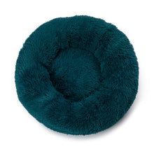 Load image into Gallery viewer, Pure color round plush dog bed cat litter soft and fluffy winter thick warm pad pet bedding supplies medium and large dogs
